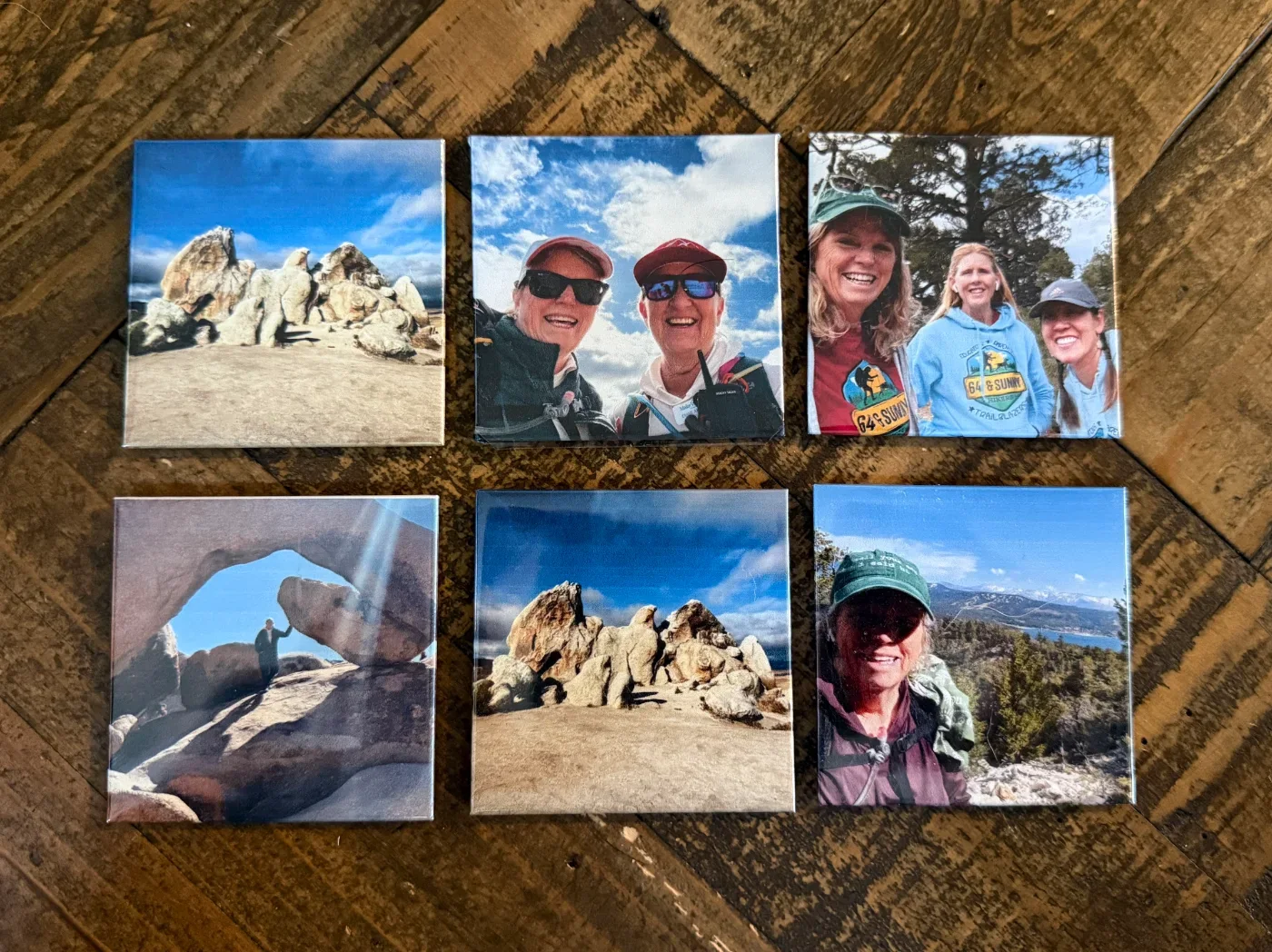 Set of 6 Square 2.5 inch Magnets